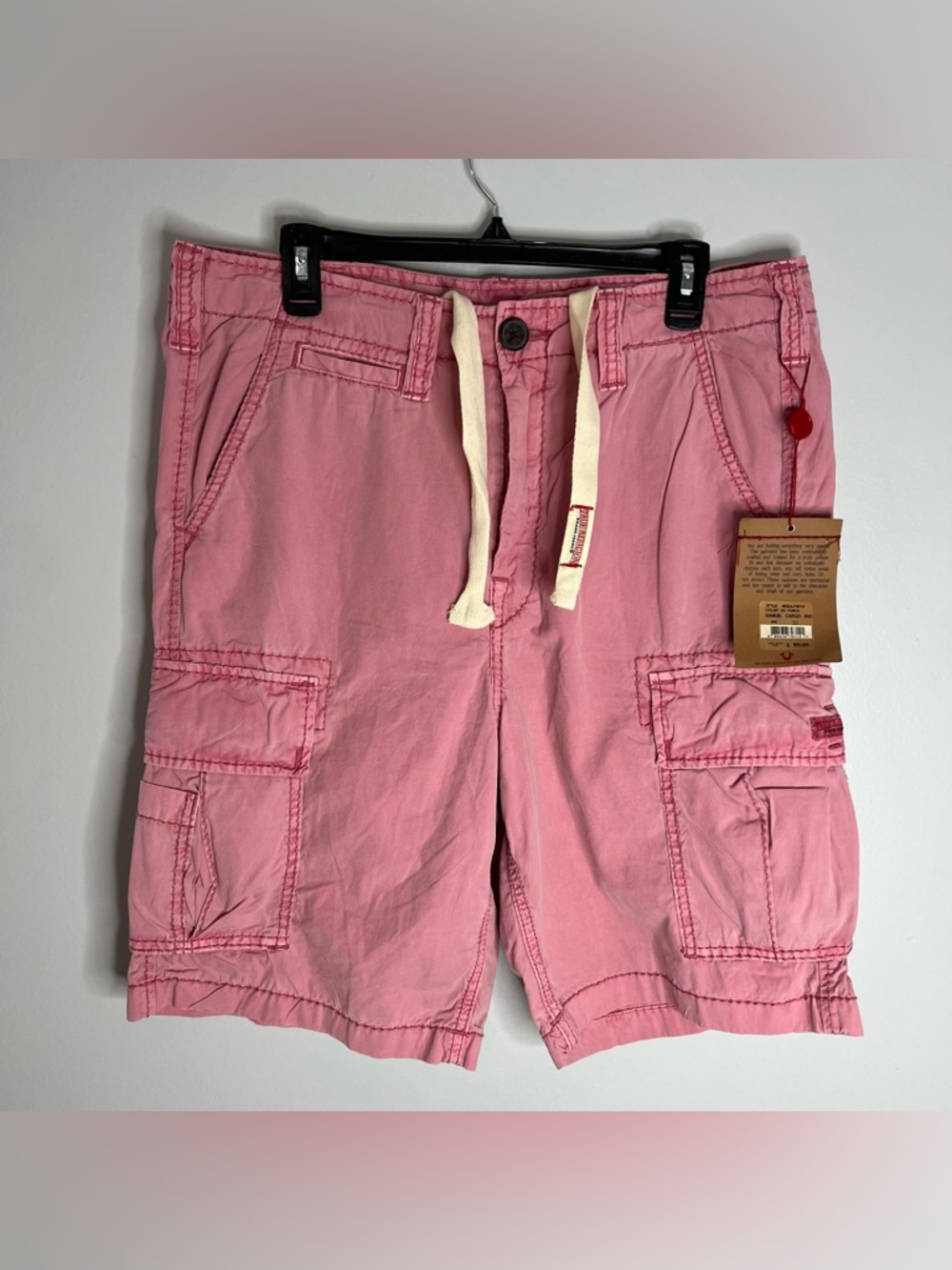 True Religion Samuel Cargo Shorts Mens 32 Pink NWT